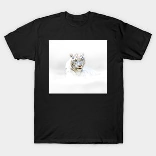 White Tiger Animal Wildlife Jungle Nature Forest Adventure Discovery Digital Painting T-Shirt